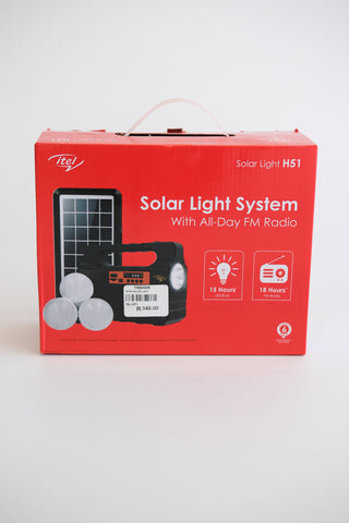 SOLAR LIGHTING SYSTEM WITH PORTABLE CHARGER