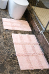 Cotton Bath Rug Set- Pink