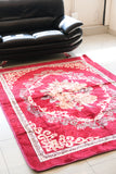 Printed Maroon Embossed Carpet Rug