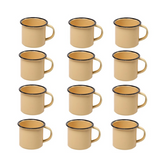 Coffee Enamel Mug - 8cm - Set of 12 - Yellow