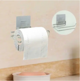 Self adhesive toilet paper holder