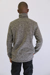 Mens Knitted Zip-Up Pullover