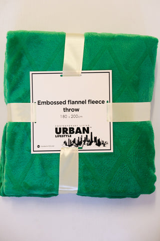 Urban Lifestyle Embossed Flannel Fleece Throw