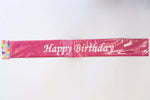 Happy Birthday Sash - Cerise Pink