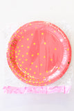 Large Party Plate Set- Coral & Gold