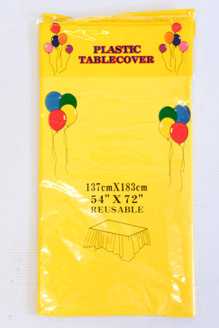 Yellow Plastic Table cover