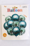 10 Piece Balloon Set- Green