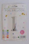 Silver Number 1 Foil Balloon