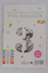 Silver Number 3 Foil Balloon