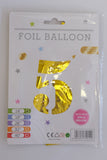 Gold Number 5 Foil Balloon