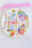 Large Party Plate Set- White (Happy Birthday) 3