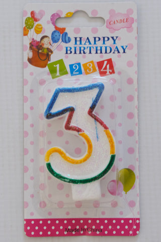 Birthday Number Candles- 3