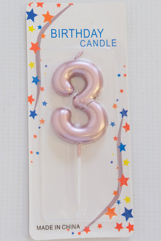 Birthday Number Candles- 3