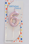 Birthday Number Candles- 6