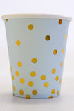 Birthday Party Cups- Blue & Gold
