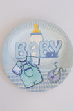 Large Party Plate Set- Light Blue, Baby Boy