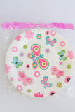 Large Party Plate Set- Floral Butterfly
