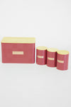 Totally Home Bread Bin Canister Set- Red