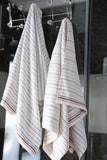 Striped Bath Towel- Salmon