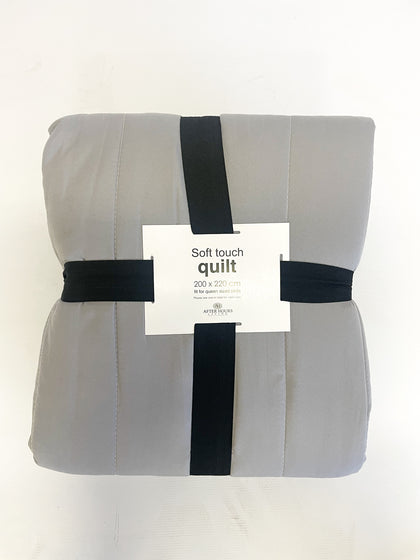 Soft Touch Quilt Grey