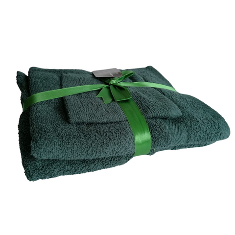 3 Piece Towel Set- Green